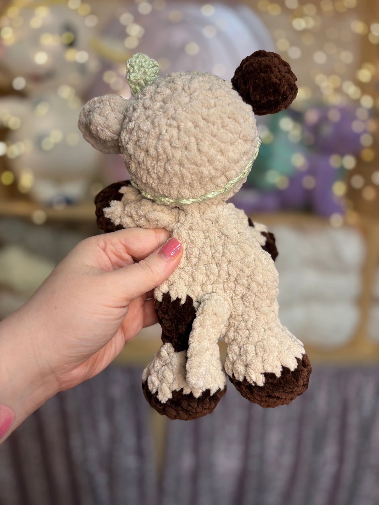 Dairy Cow Baby Snuggler Handmade Crochet Plushie