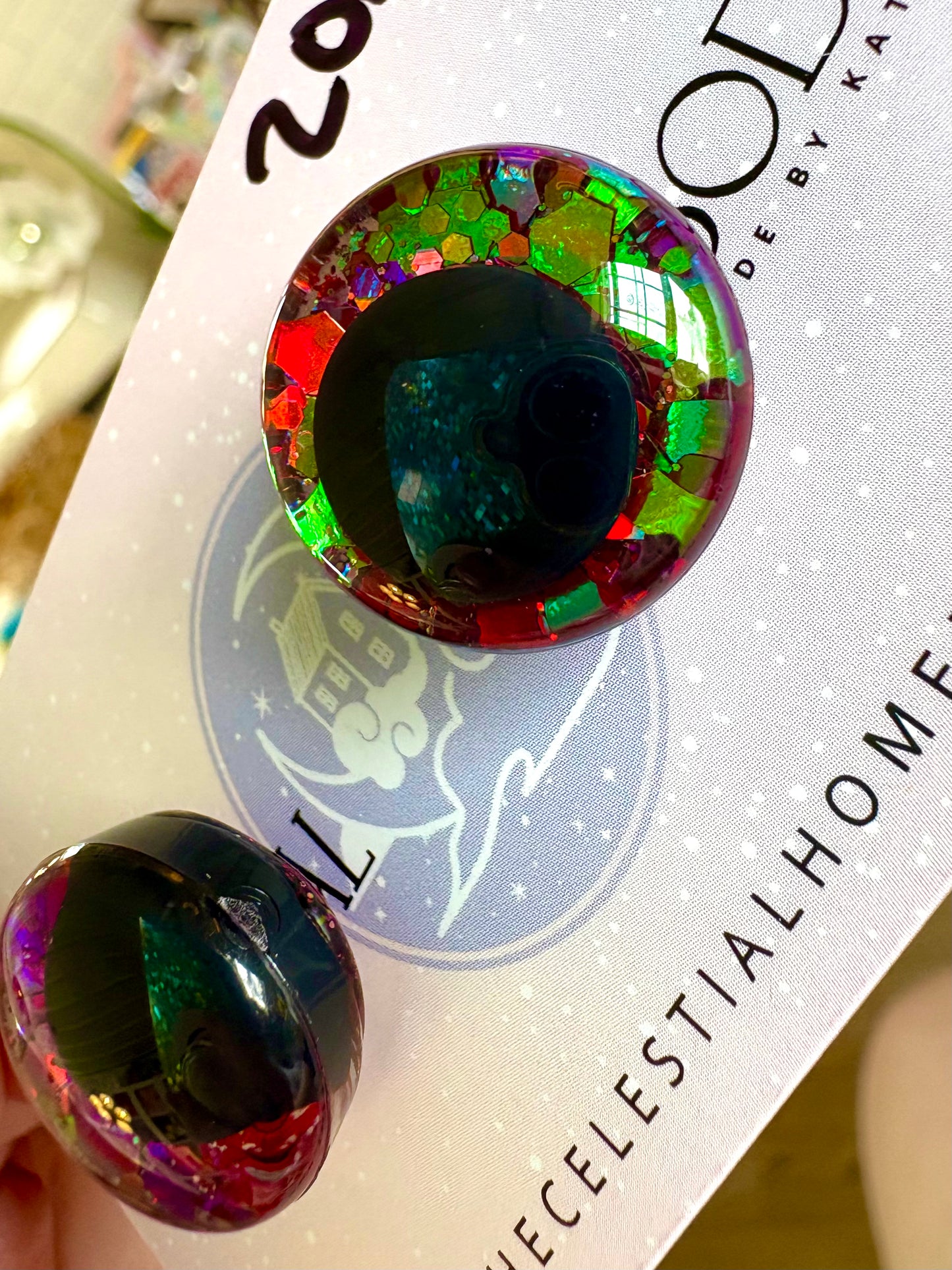 Watermelon Sugar (green/magenta color shifting) 3D Safety Eyes - 25mm