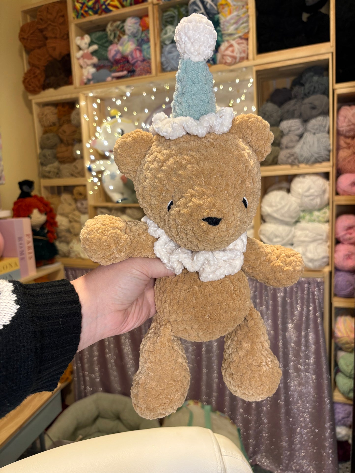 Clown Snuggle Teddy Bear Handmade Crochet Plushie