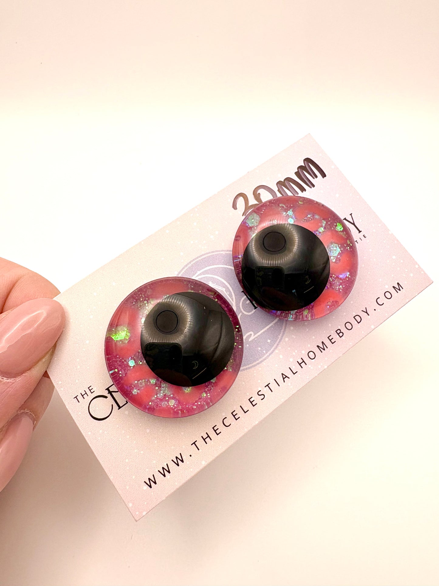 Pink Leopard 3D Safety Eyes