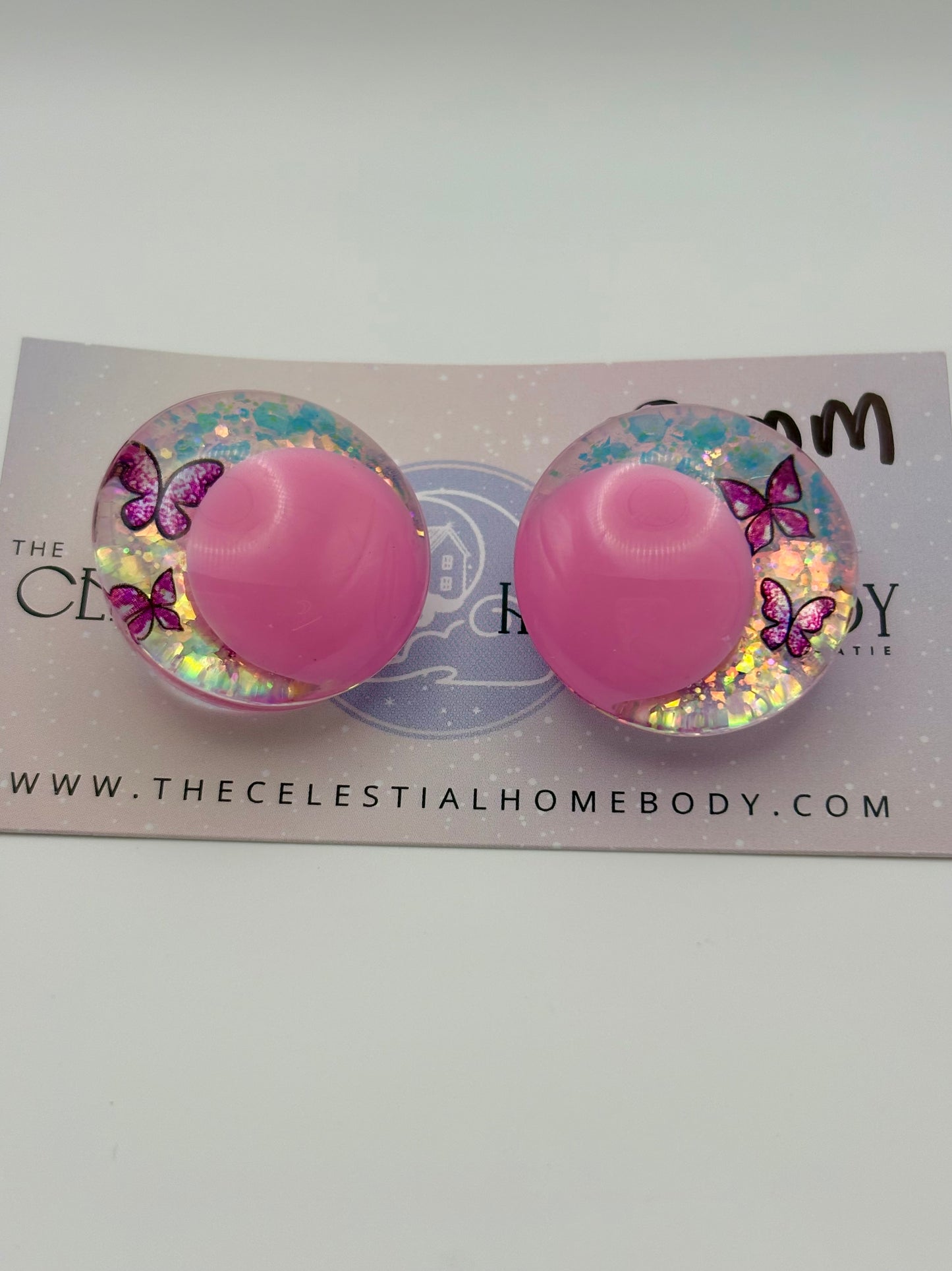 Girl Like You Butterflies - Pink/Blue Colored Pupil 3D Safety Eyes