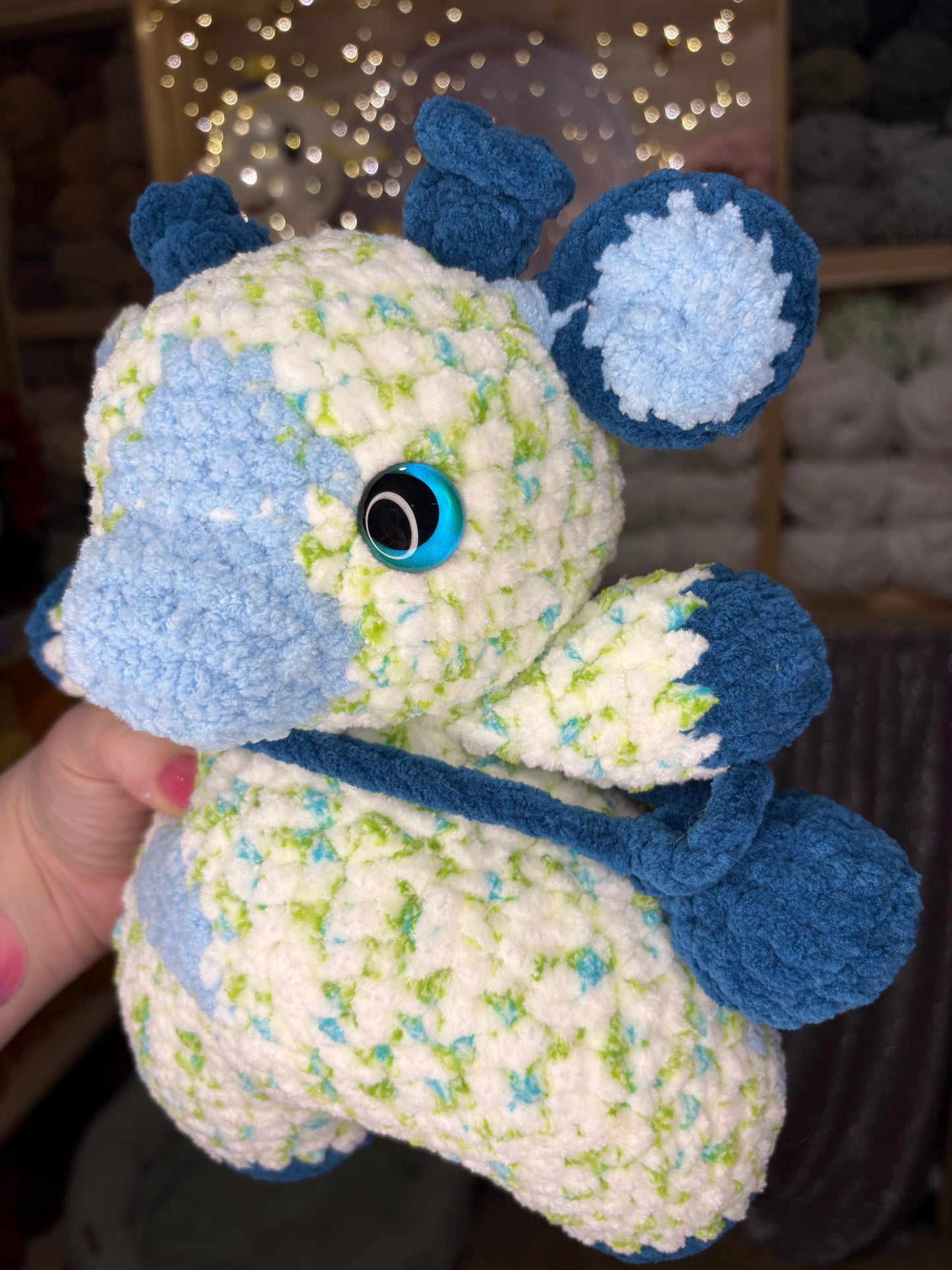 Blueberry Cow Handmade Crochet Plushie