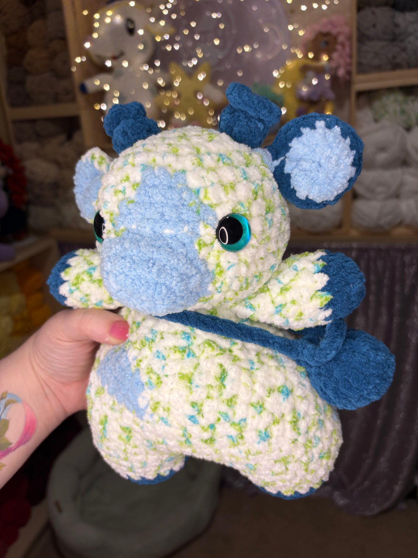 Blueberry Cow Handmade Crochet Plushie
