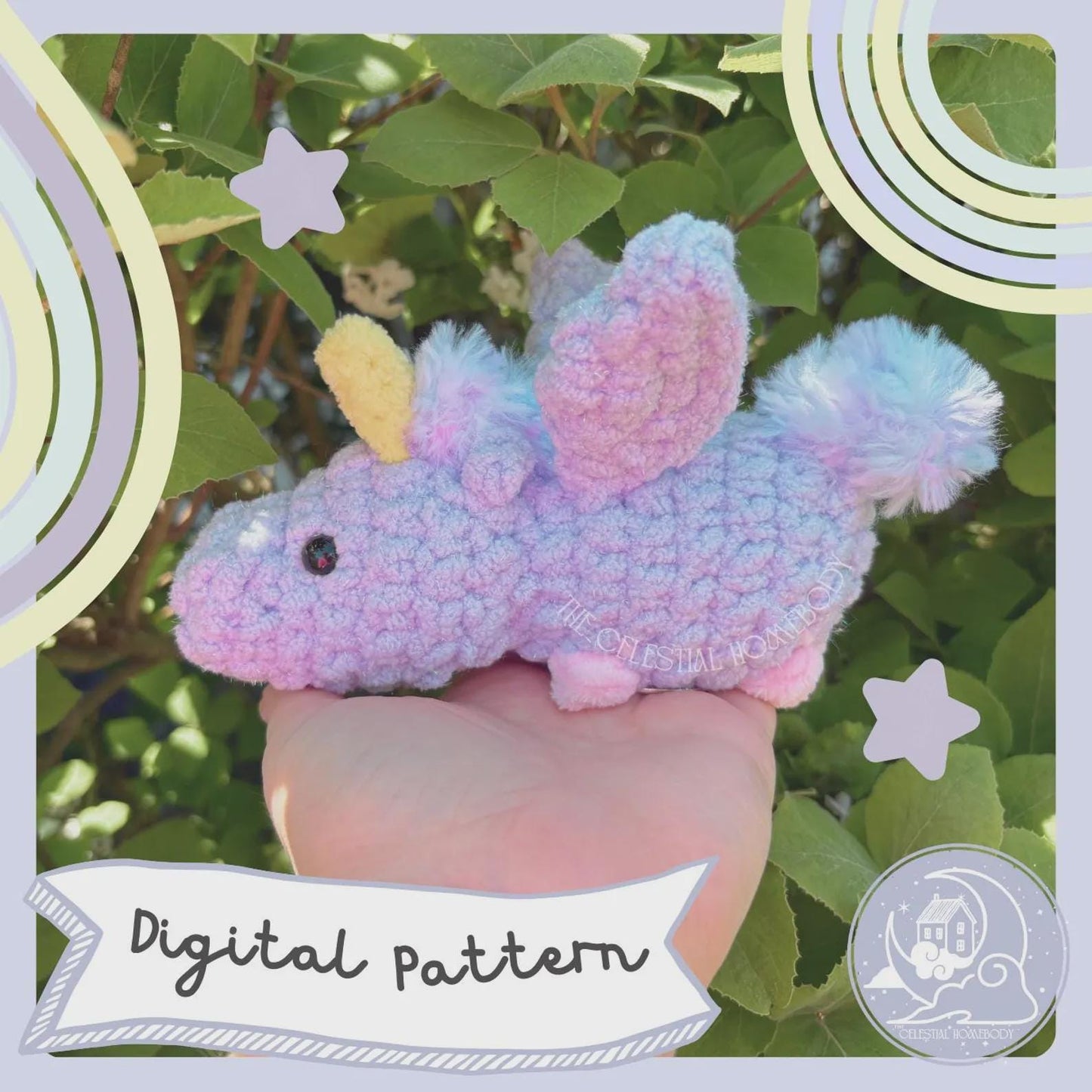 2-in-1 Nyx the Dragon + Lyra the Pegasus LOW SEW Crochet Pattern Digital Download Quick Amigurumi Pattern Great for Market Prep!