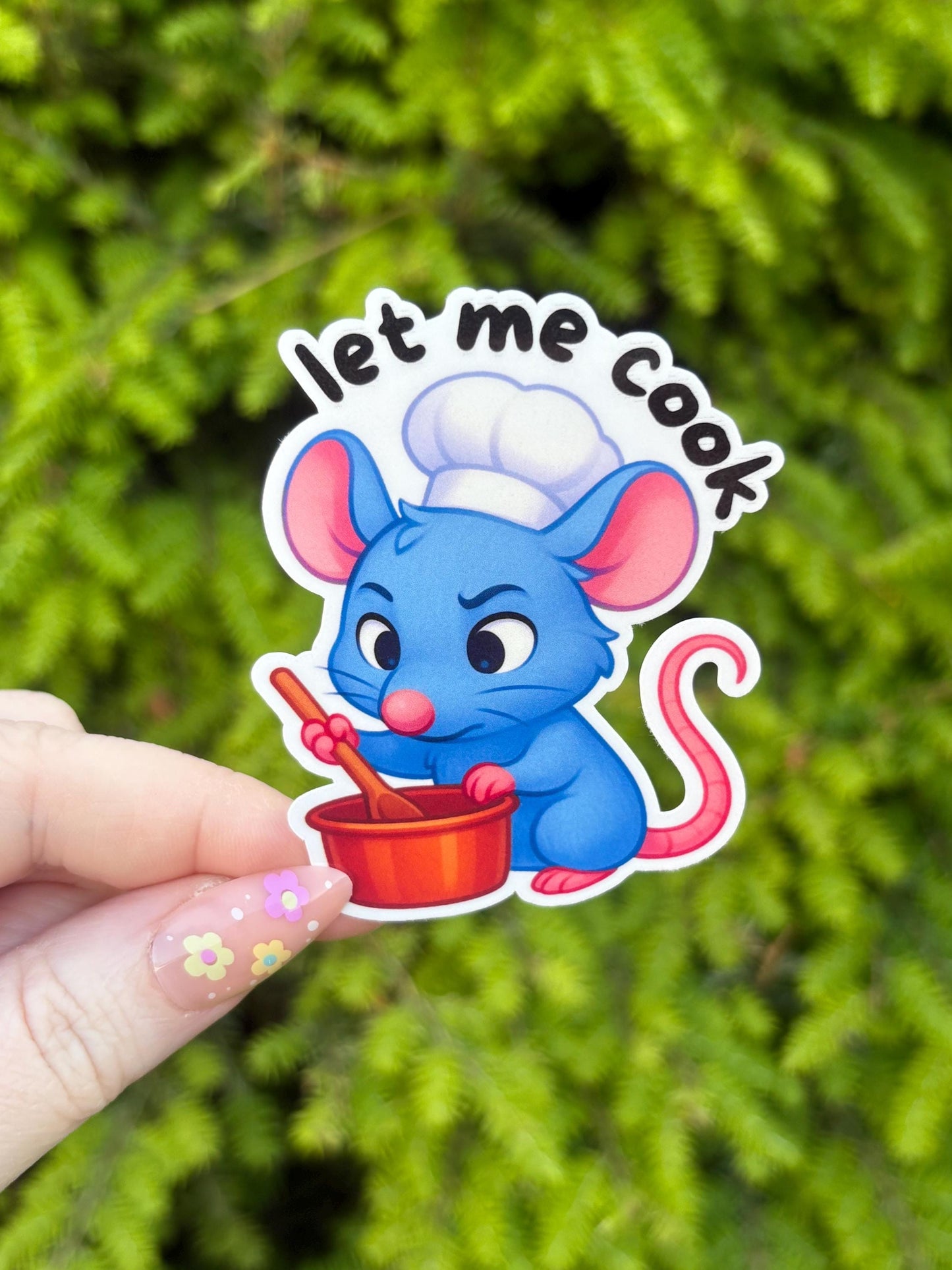 Let Me Cook Meme Sticker - Waterproof Sticker for Water Bottle/Stanley, Car, Laptop, Phone, Game Console