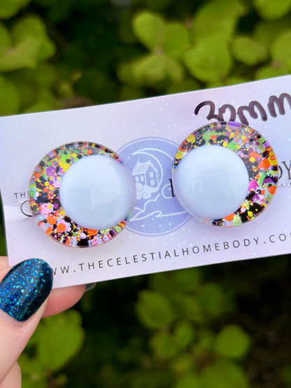 Monster Mash Confetti Purple/Black/Orange/White/Green - 3D Safety Eyes