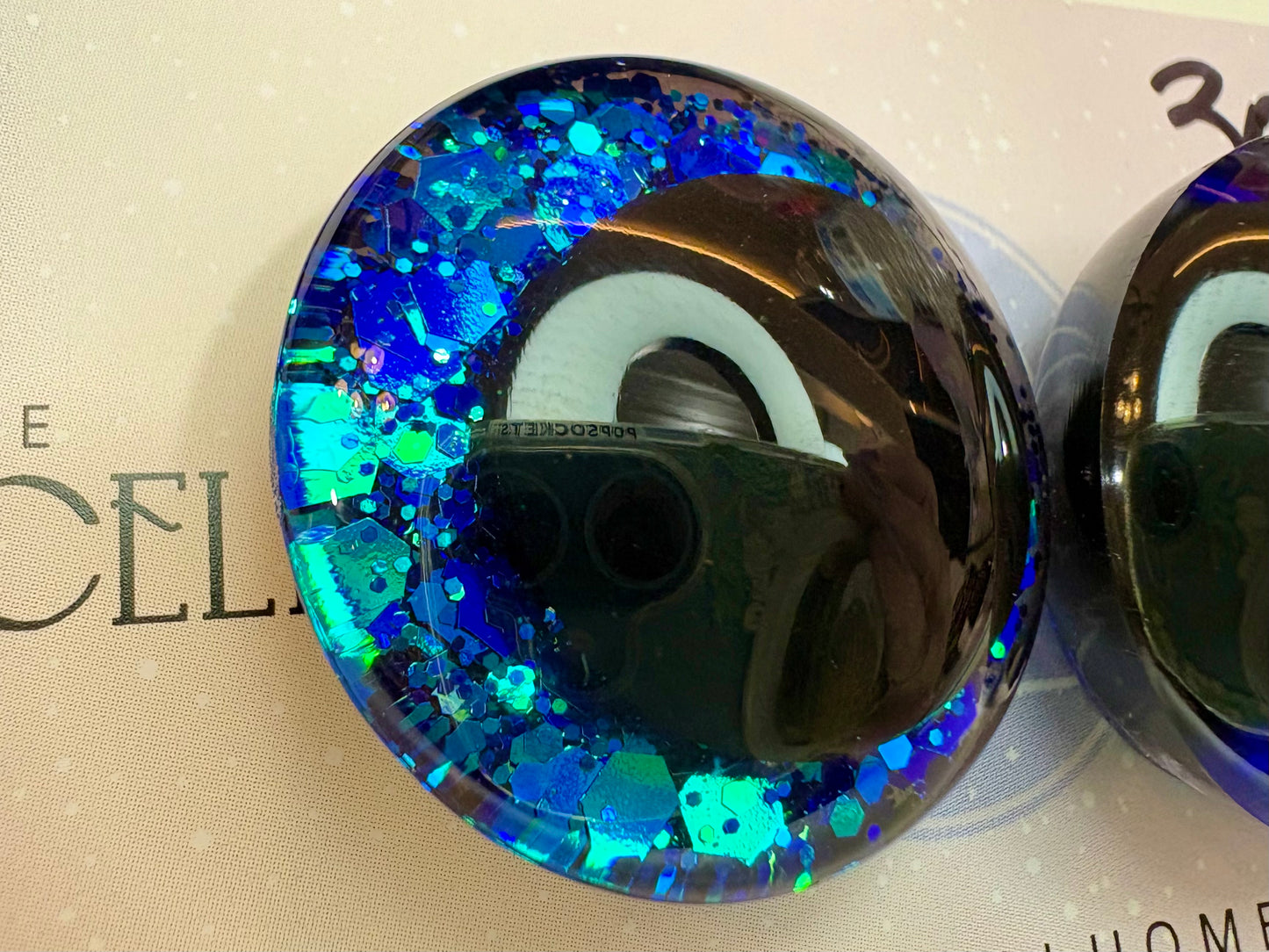 Jedi (Blue/green/teal color shifting) 3D Safety Eyes - 20mm, 25mm, 30mm
