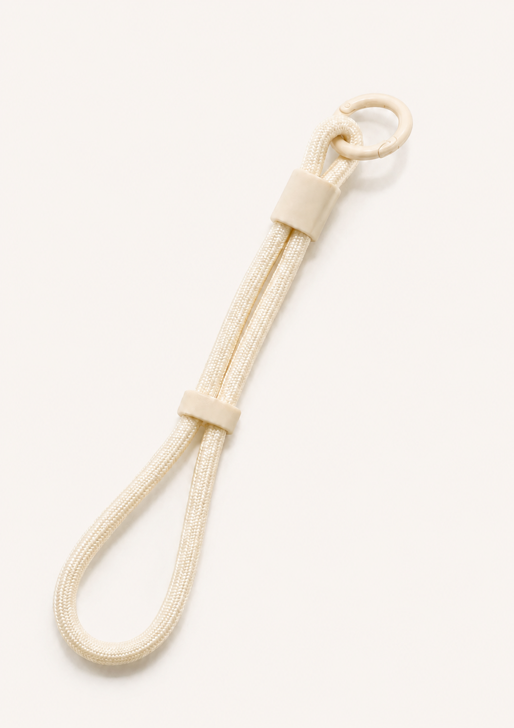 Cream Nylon Hook Halo Adjustable Wristlet