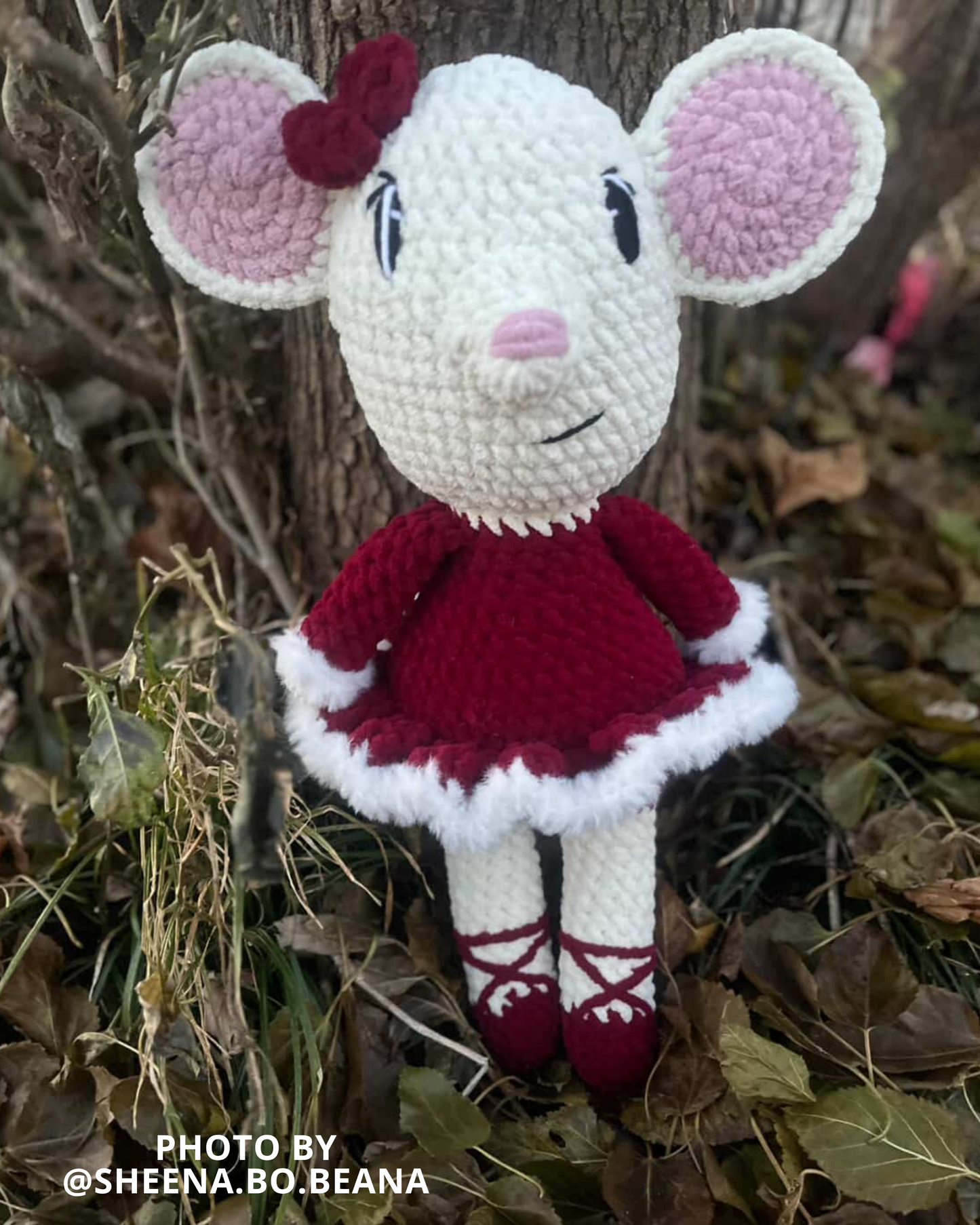 Maizey the Mouse Ballerina Crochet Amigurumi Pattern DIGITAL DOWNLOAD - Snuggle Sprites Collection