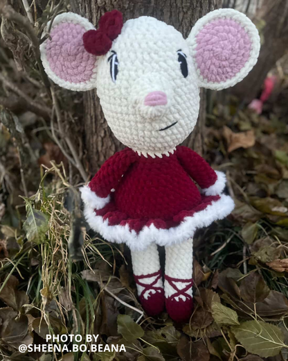 Maizey the Mouse Ballerina Crochet Amigurumi Pattern DIGITAL DOWNLOAD - Snuggle Sprites Collection