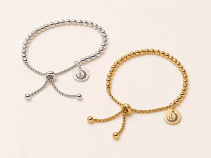 Silver Hook Halo Adjustable Bracelet