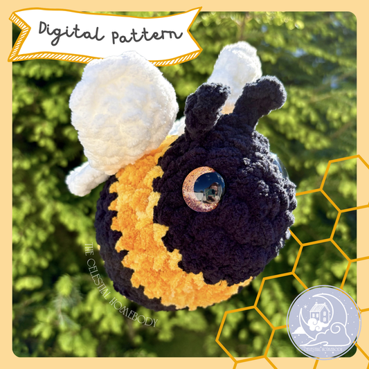 Barnelbee the Bumble Bee Beginner Friendly LOW SEW Crochet Pattern Digital Download Quick Amigurumi Pattern
