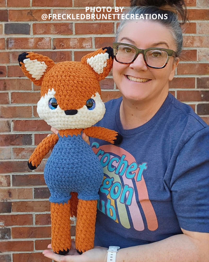 Finnegan the Fox No-Sew Crochet Amigurumi Pattern DIGITAL DOWNLOAD - Snuggle Sprites Collection