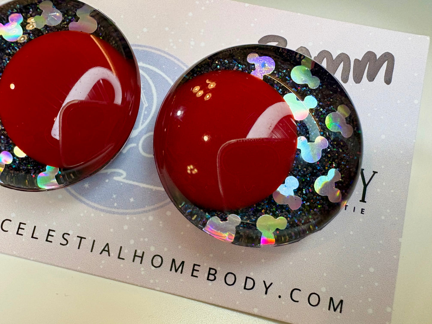 Mouse Head Red Pupil 3D Safety Eyes - 30mm (Copy)
