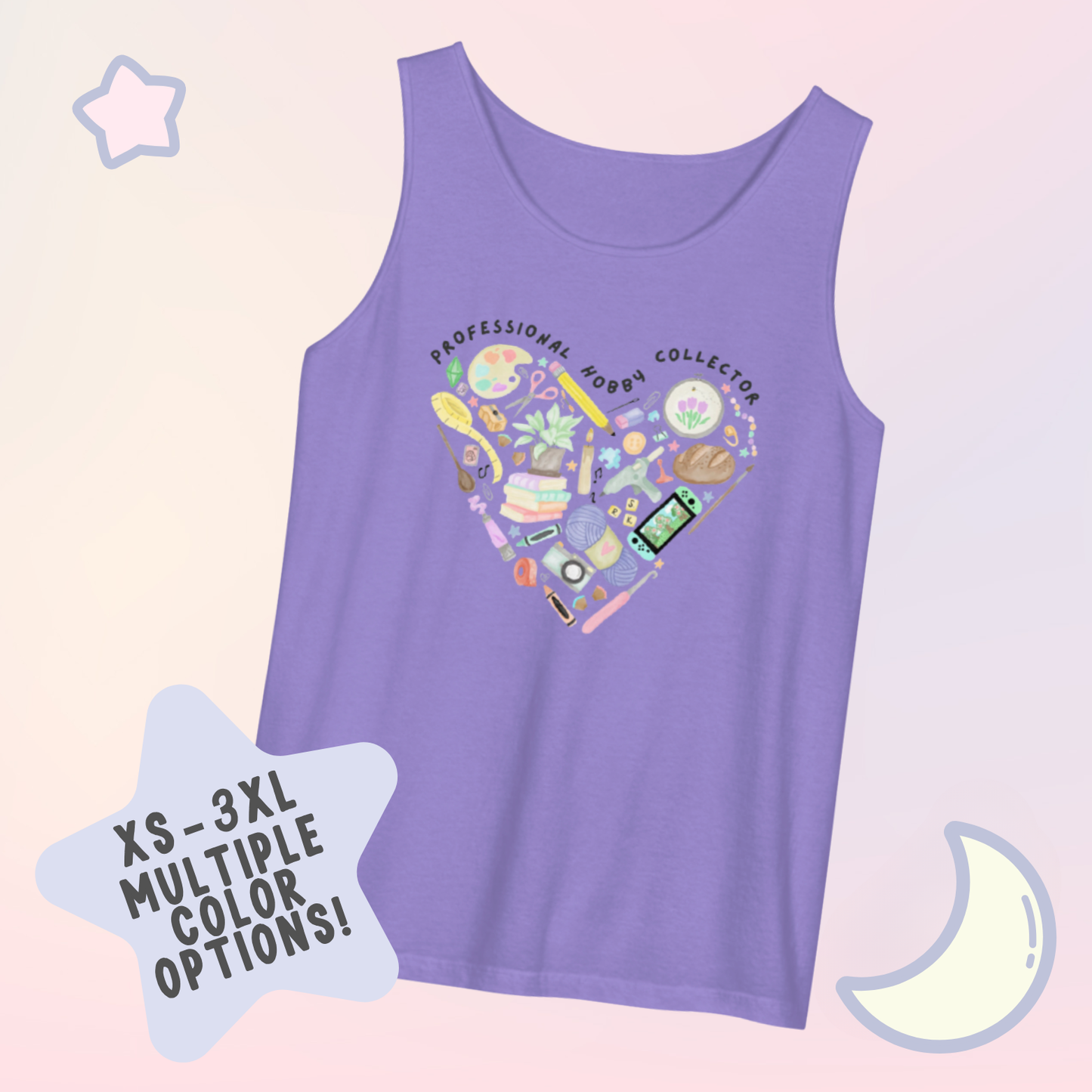 Watercolor Professional Hobby Collector Unisex Garment-Dyed Tank Top