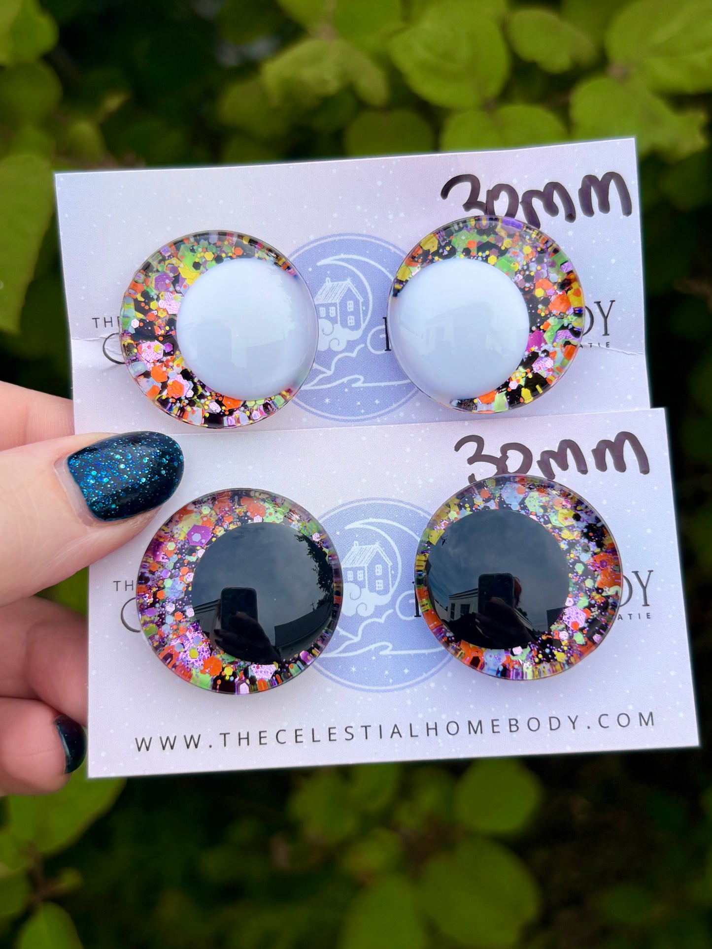 Monster Mash Confetti Purple/Black/Orange/White/Green - 3D Safety Eyes