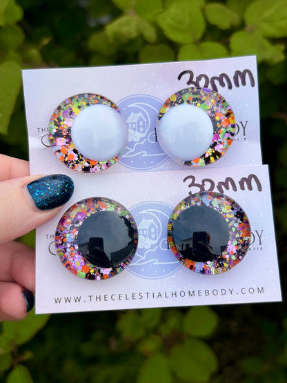 Monster Mash Confetti Purple/Black/Orange/White/Green - 3D Safety Eyes