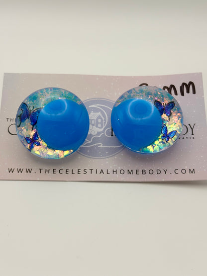 Girl Like You Butterflies - Pink/Blue Colored Pupil 3D Safety Eyes