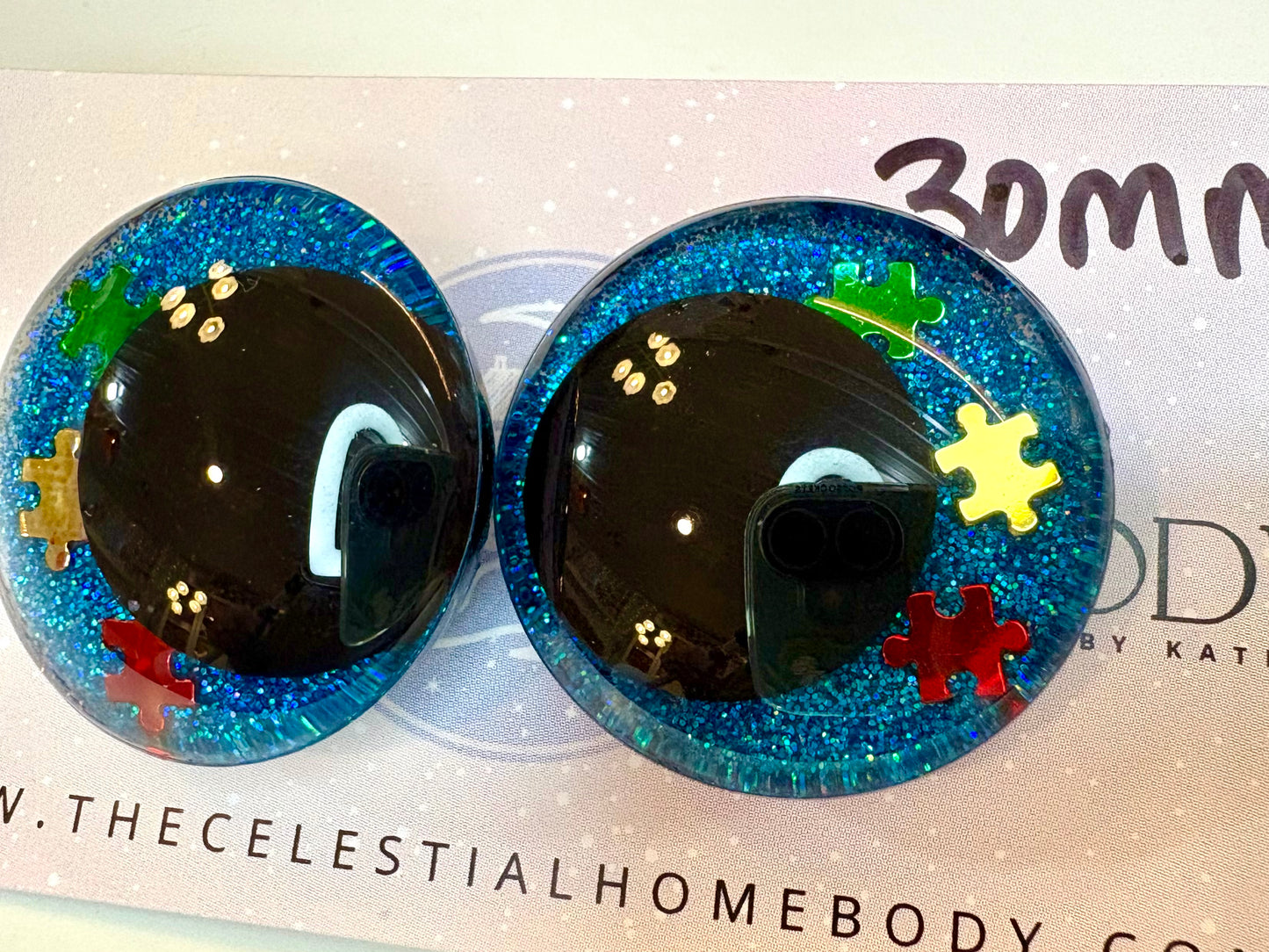 Autism Awareness 3D Safety Eyes - 30mm