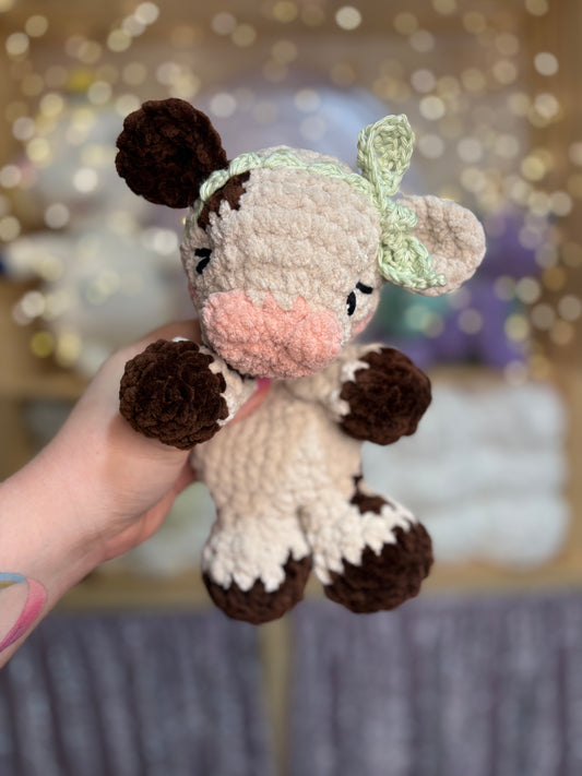 Dairy Cow Baby Snuggler Handmade Crochet Plushie