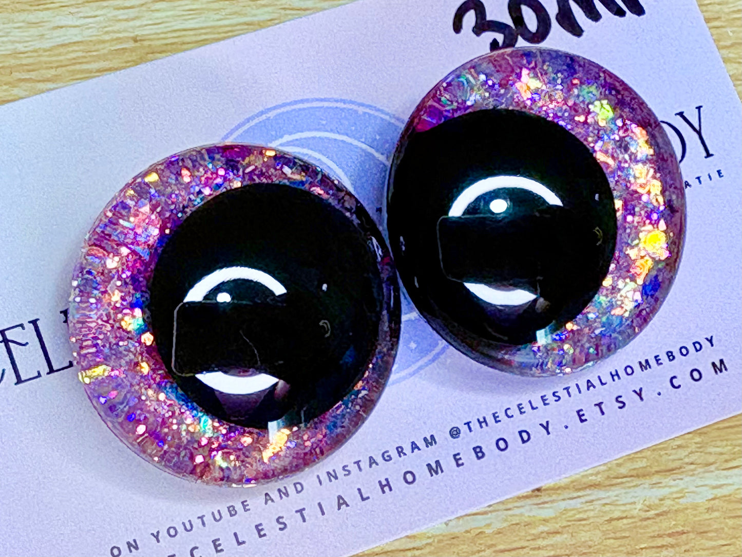 Opal Pastels Collection 3D Safety Sinker Eyes - 30mm, 25mm