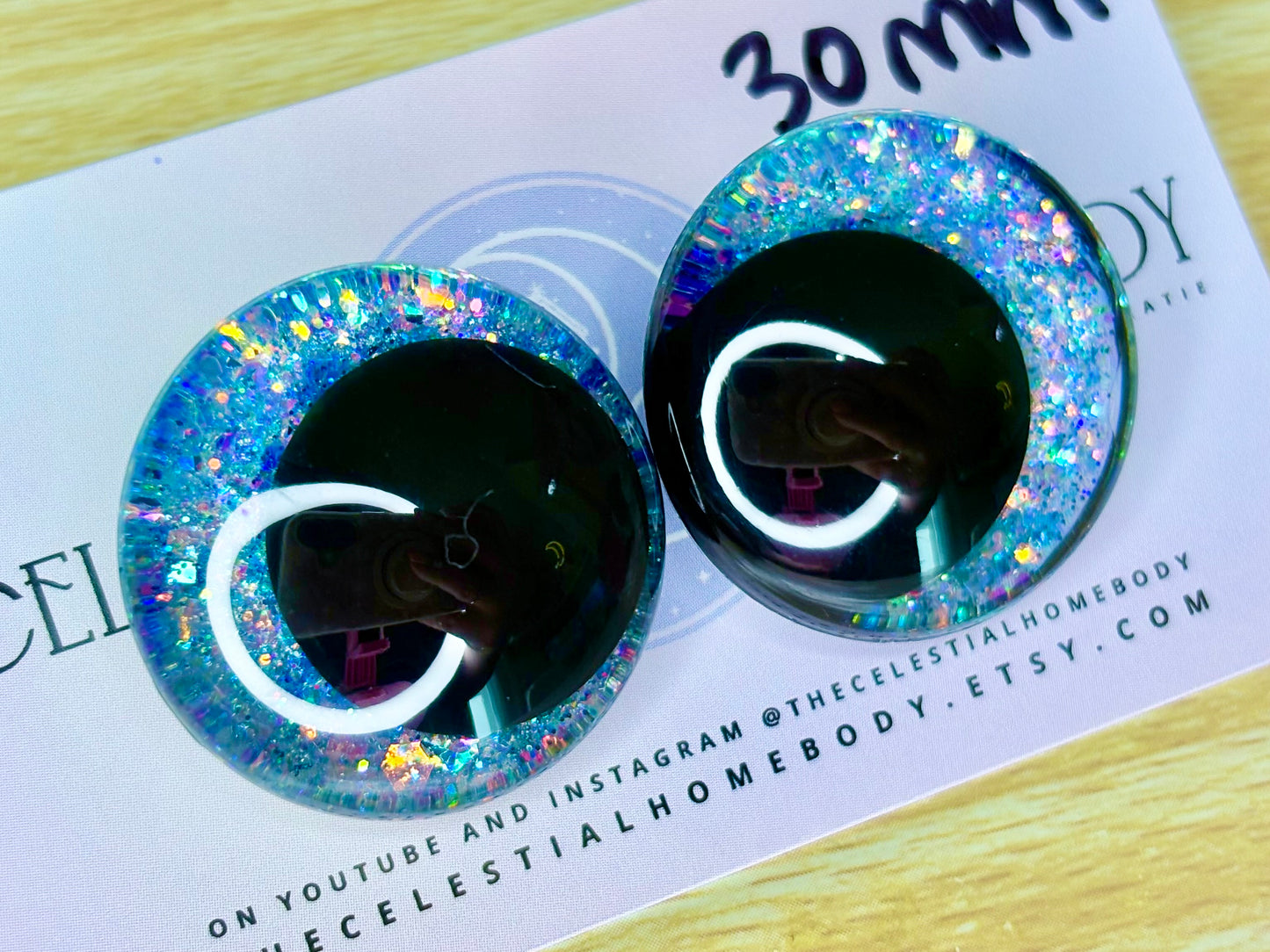 Opal Pastels Collection 3D Safety Sinker Eyes - 30mm, 25mm