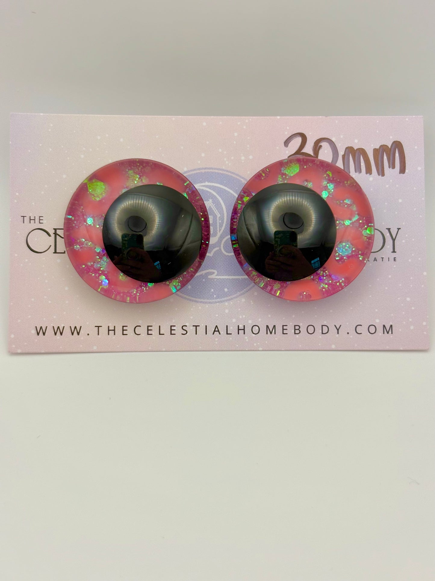 Pink Leopard 3D Safety Eyes
