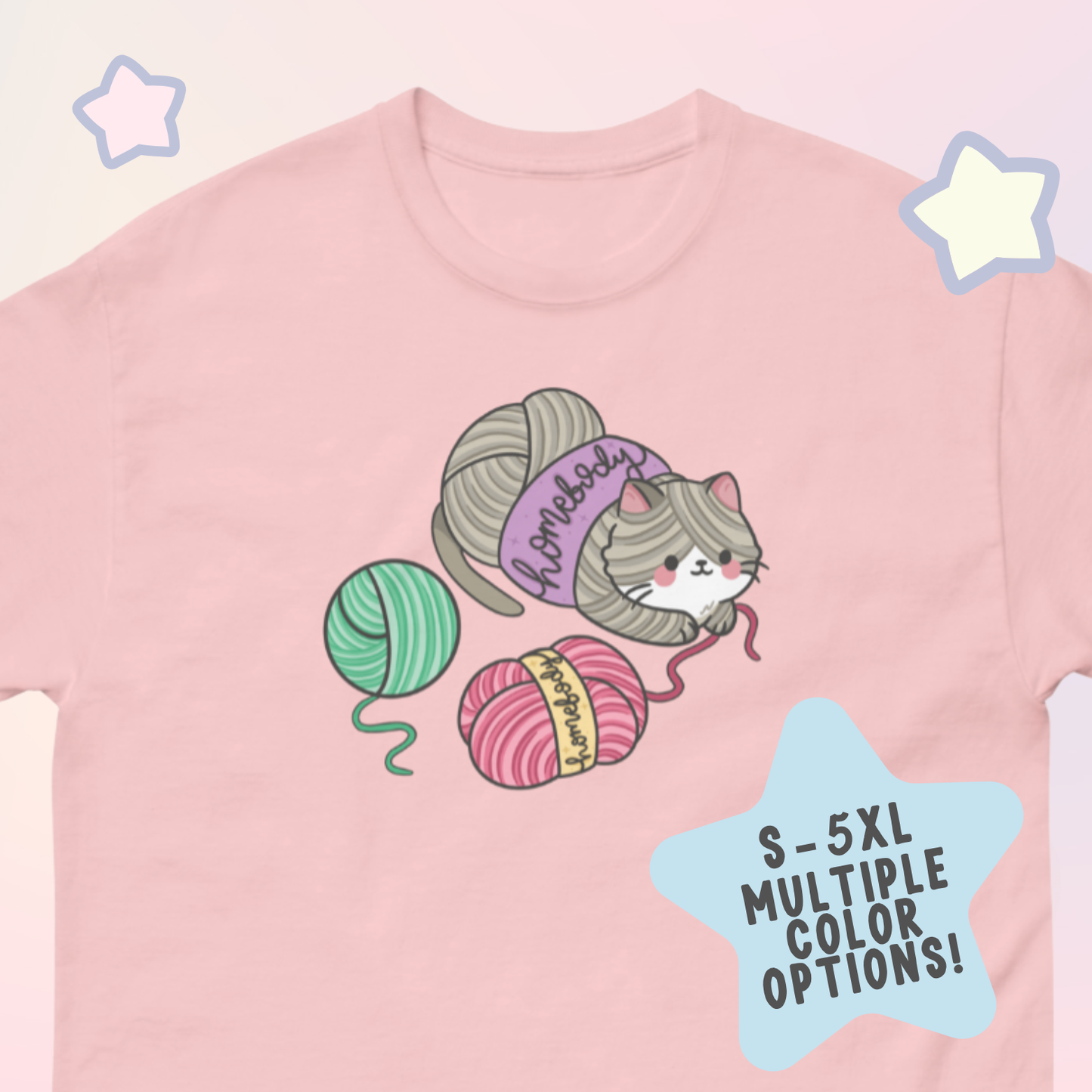 Yarn Kitty Crocheter/Knitter Cat Unisex Classic Tee T-Shirt