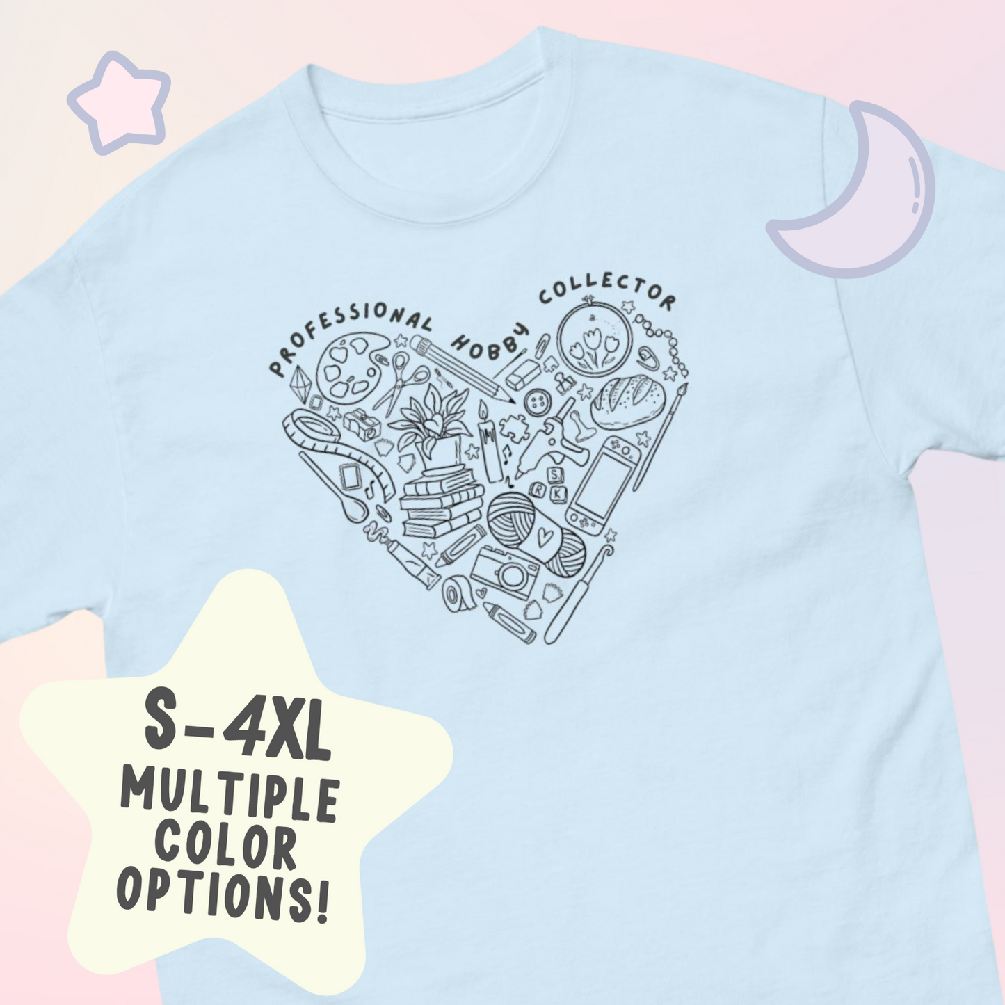 Professional Hobby Collector Black Outline Unisex T-Shirt