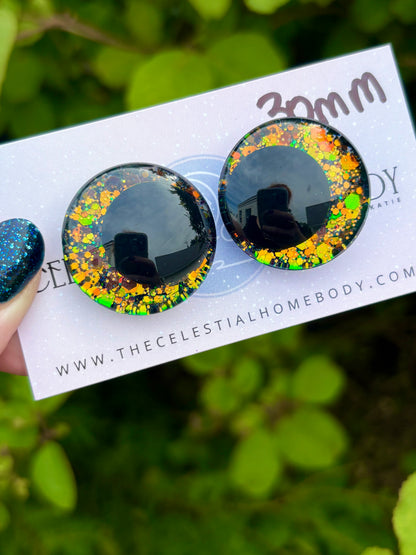 Sweater Weather Green/Gold Color Shifting - 3D Safety Eyes