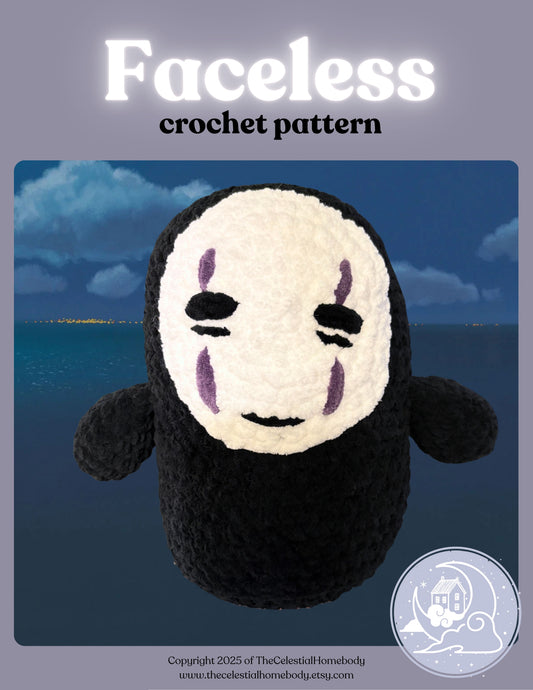 Faceless Anime Spirit Crochet Pattern Digital Download Amigurumi Pattern