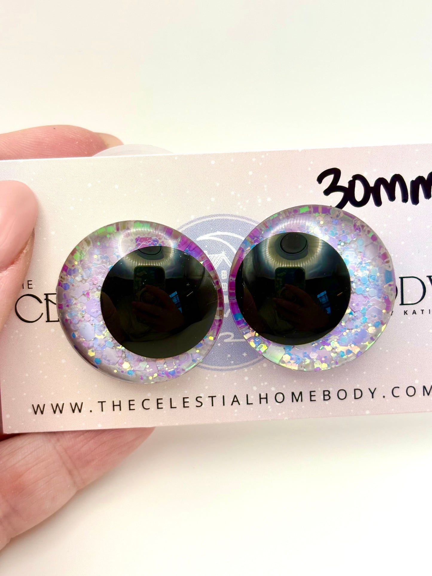 The Girl in the Bubble (White, Blue Pink) 3D Safety Eyes