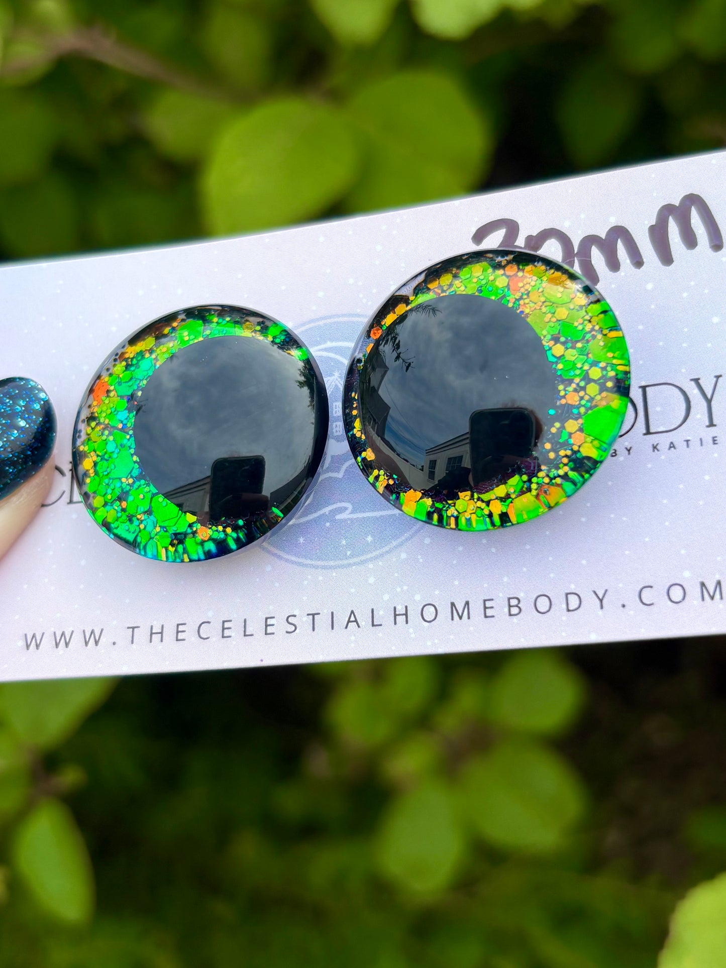 Sweater Weather Green/Gold Color Shifting - 3D Safety Eyes