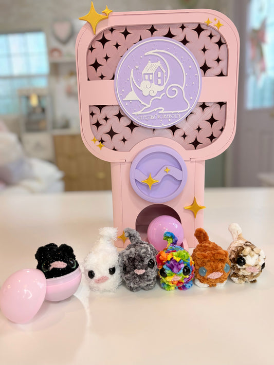 Itty Bitty Kitty No-Sew Beginner Crochet Pattern For Gatchapon Capsule/Keychain Digital Download Quick Amigurumi Pattern