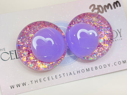 Pastel Opal Blue, Green, Purple Colored Pupil 3D Safety Eyes - 30mm