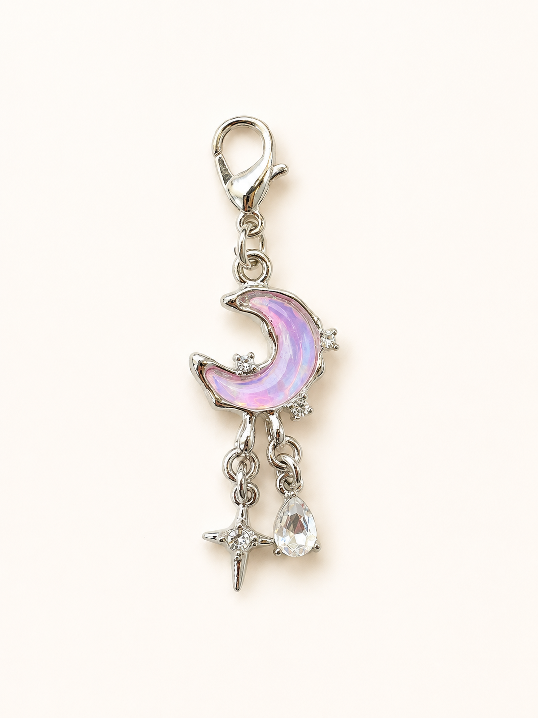 Celestial Moon Color Shifting Crystal Stitch Marker Gold or Silver