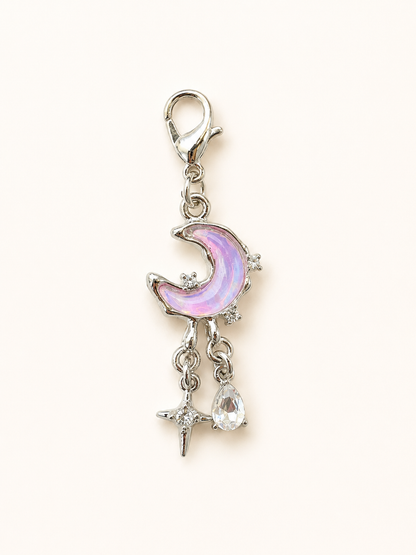 Celestial Moon Color Shifting Crystal Stitch Marker Gold or Silver