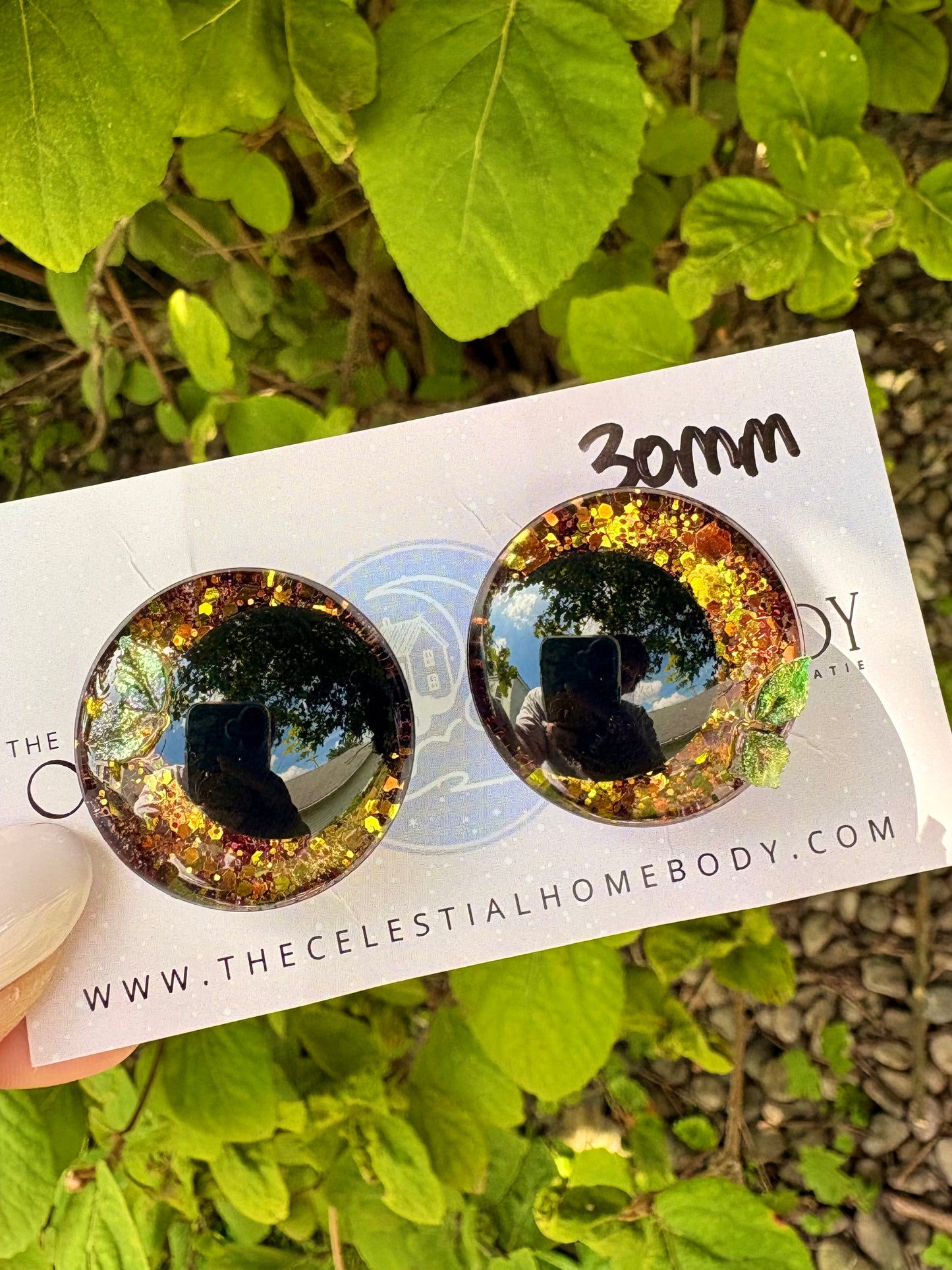 Sunflower Color Shifting Gold/Maroon with 3D Leaf - 3D Safety Eyes 30mm