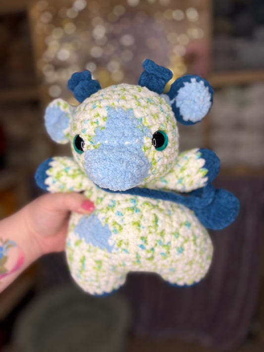Blueberry Cow Handmade Crochet Plushie