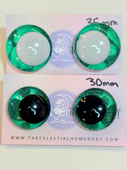 Mossy Pond 3D Safety Eyes - 25mm, 30mm, 35mm