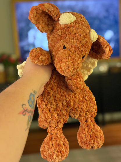 Baby Dragon Snuggler Handmade Crochet Plushie
