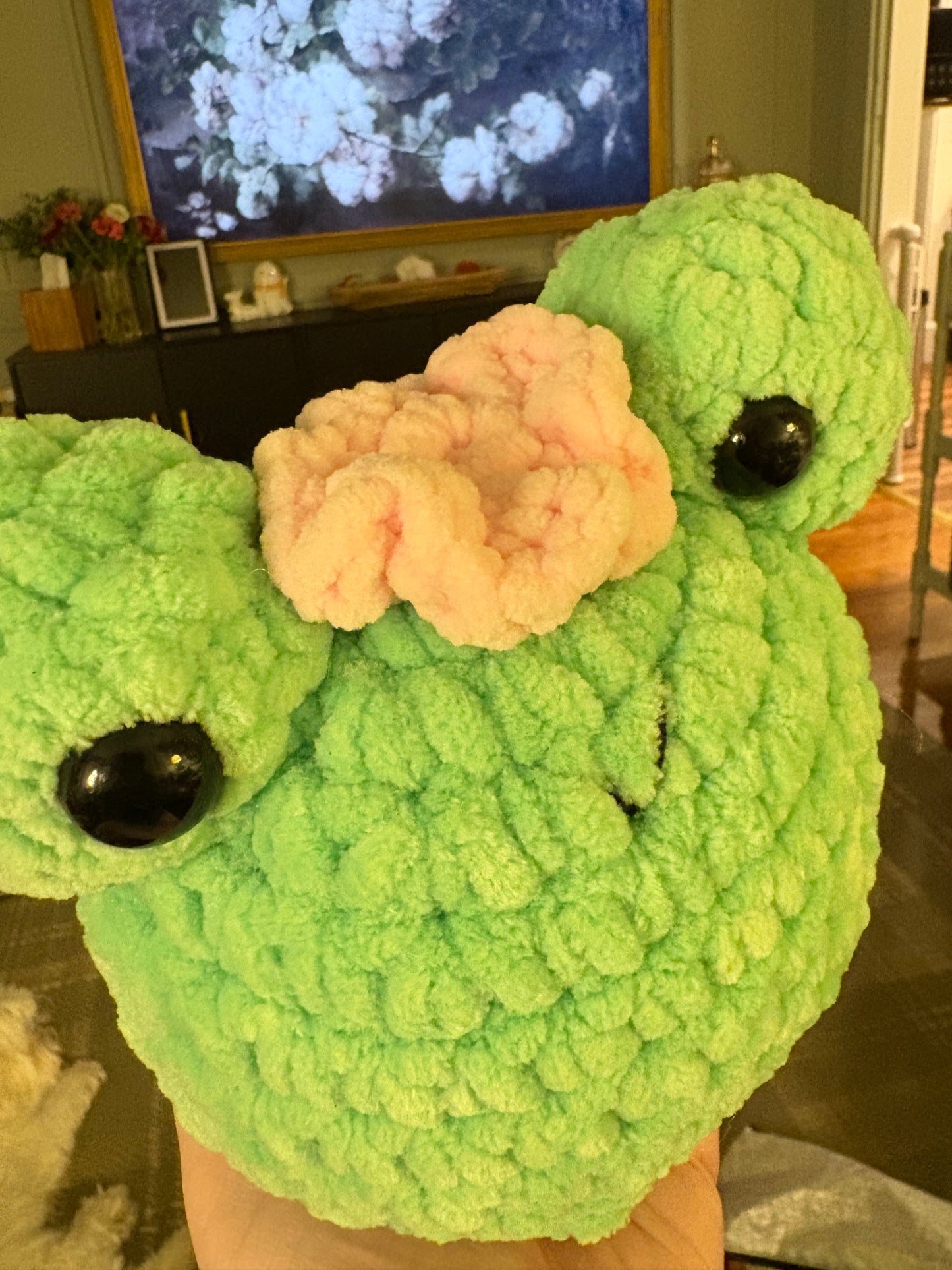 Flower Frog Handmade Crochet Plushie