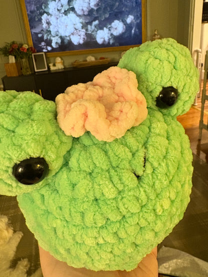 Flower Frog Handmade Crochet Plushie