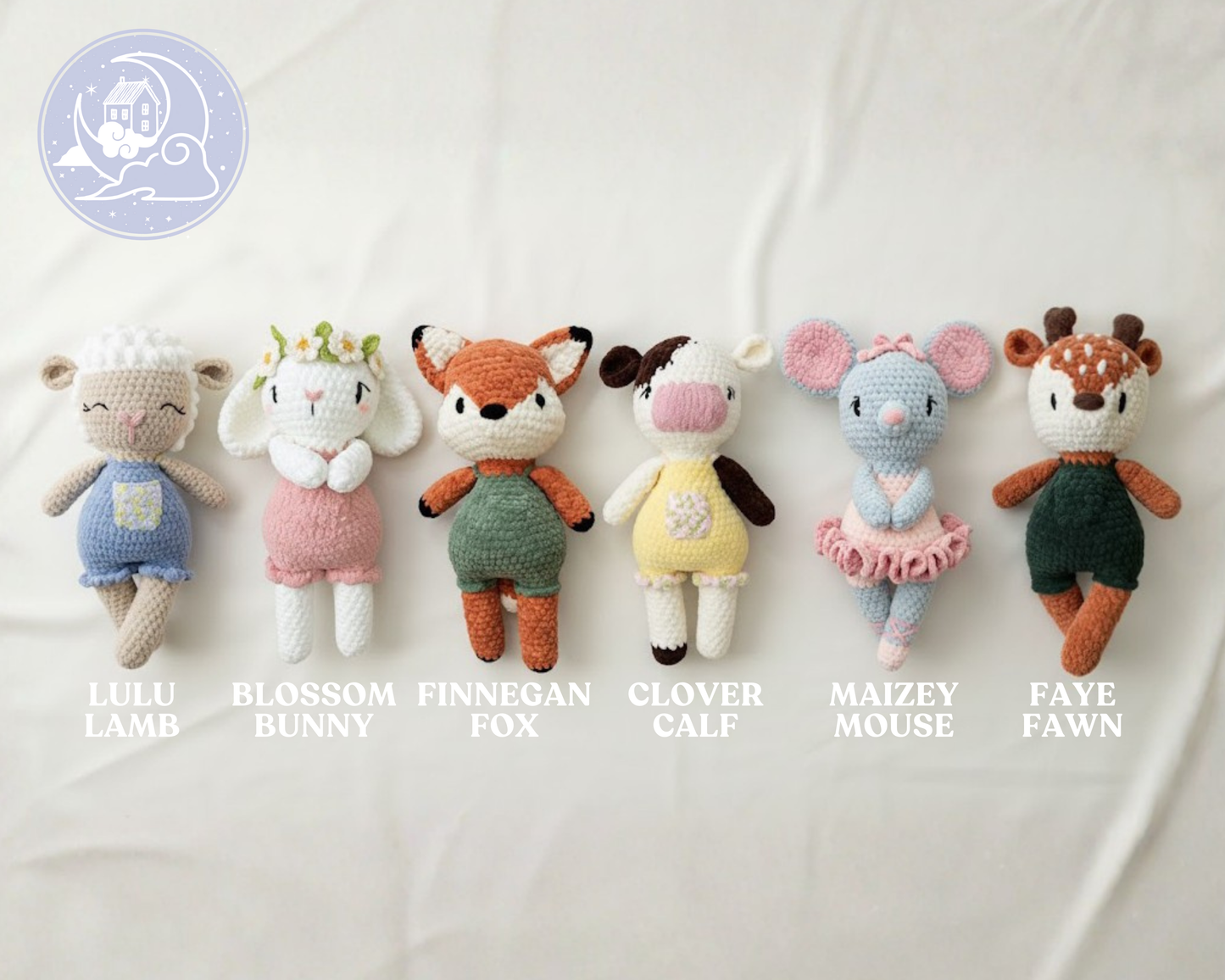 Blossom the Bunny No-Sew Crochet Amigurumi Pattern DIGITAL DOWNLOAD - Snuggle Sprites Collection