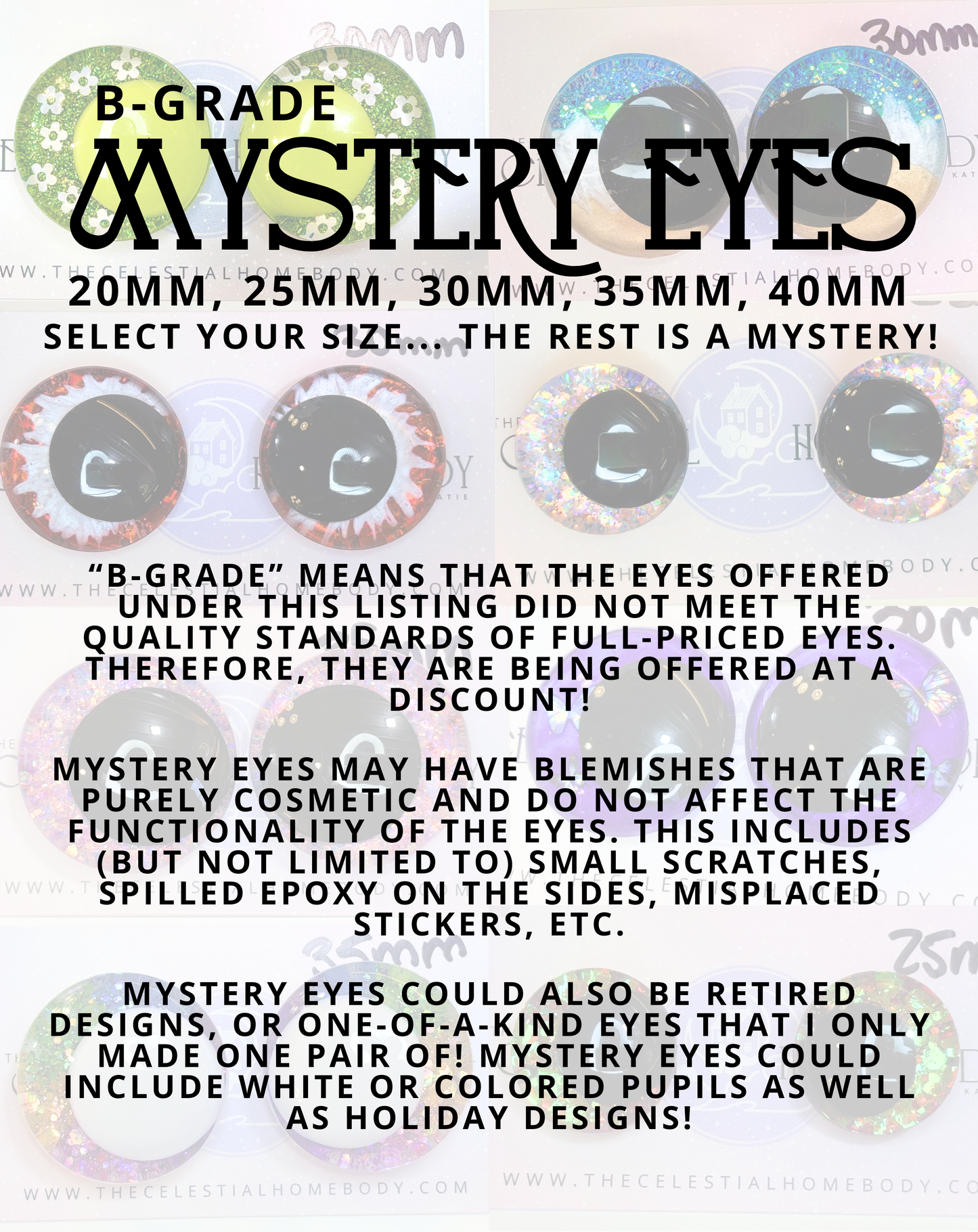 Mystery Hand-Painted Safety Eyes