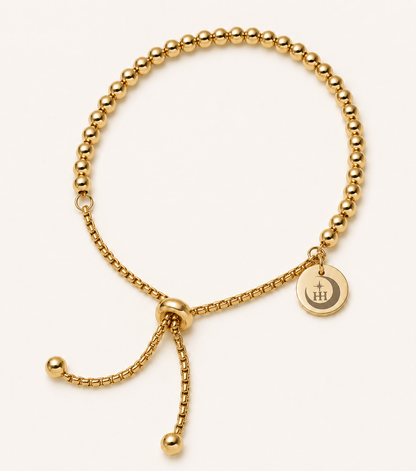 Gold Hook Halo Adjustable Bracelet