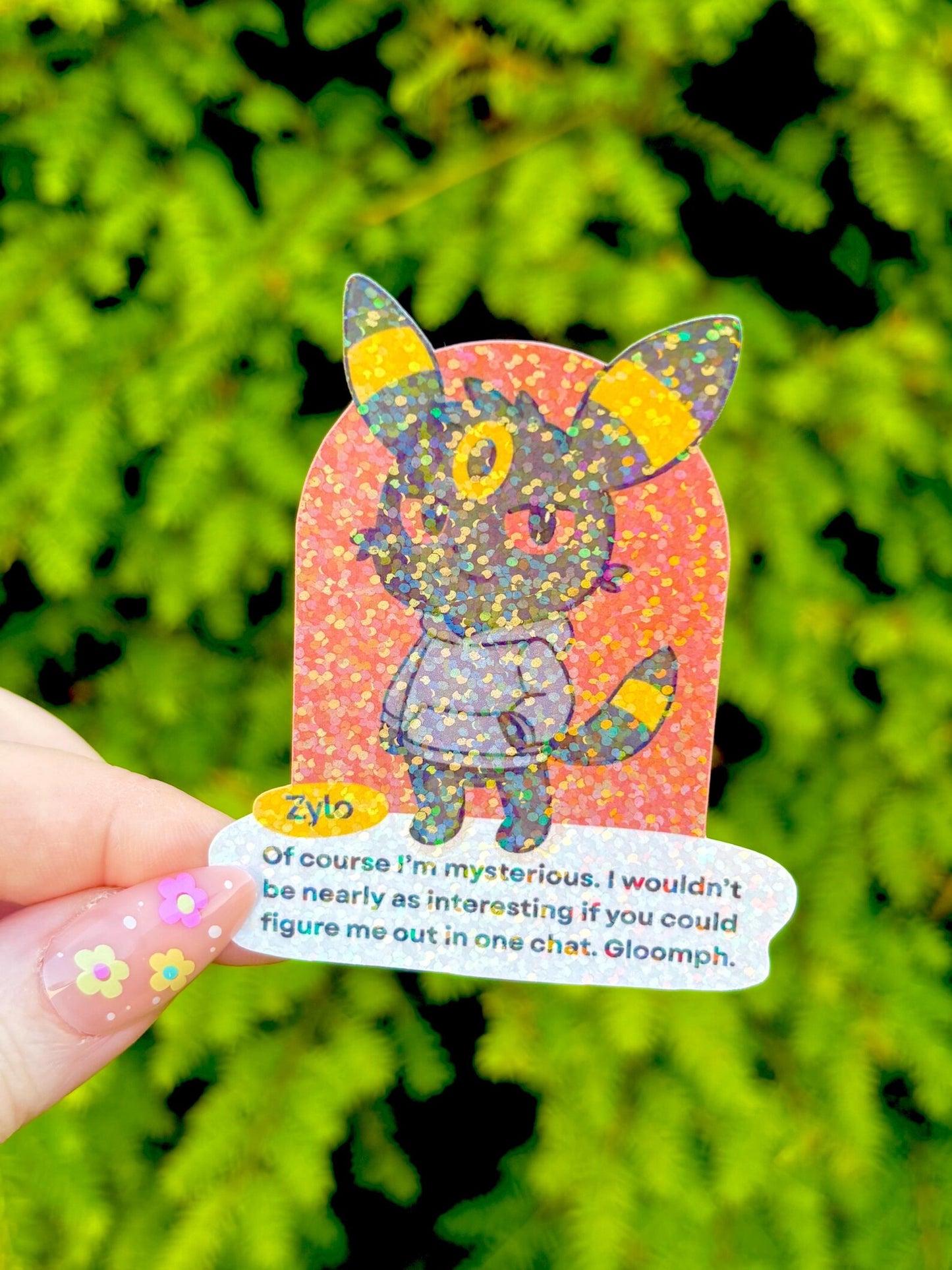 The Pocket Monster Fox as Villagers Collection - Holographic Waterproof Sticker for Water Bottle/Stanley, Car, Laptop, Phone, Game Console