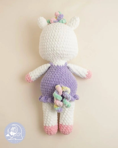Luna the Unicorn Low-Sew Crochet Amigurumi Pattern DIGITAL DOWNLOAD - Snuggle Sprites Collection (Copy)