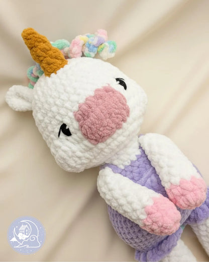 Luna the Unicorn Low-Sew Crochet Amigurumi Pattern DIGITAL DOWNLOAD - Snuggle Sprites Collection (Copy)