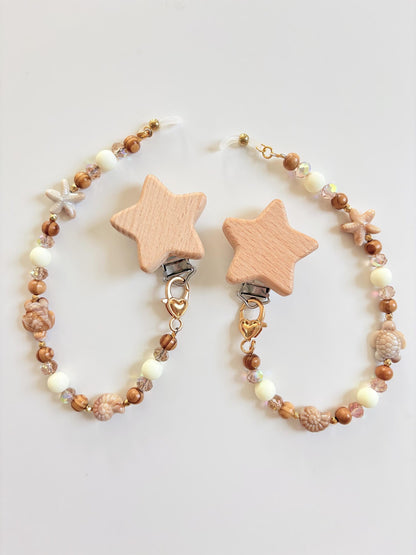 Star Clip Natural Wood For Hook Halo Crochet Tool Tether - Attach to Your Clothing, Project Bag, etc.